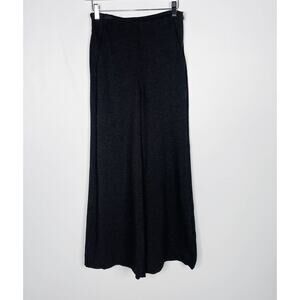 Kit and Ace Womens 2 Dark Gray Constance Wide Leg Ponte Knit Pants Side Zip